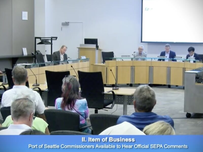 VIDEO: Local leaders, residents urge stronger mitigation at July 9 Port public hearing on Sea-Tac Airport expansion