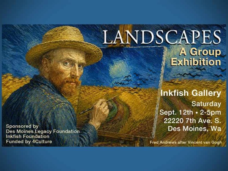 CALL FOR ARTISTS: Inkfish Gallery seeking artists for group show celebrating landscapes on Saturday, Sept. 12